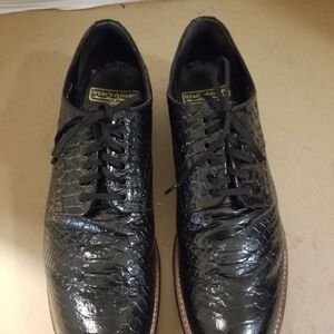 Stacy Adams Black Textured Oxfords
